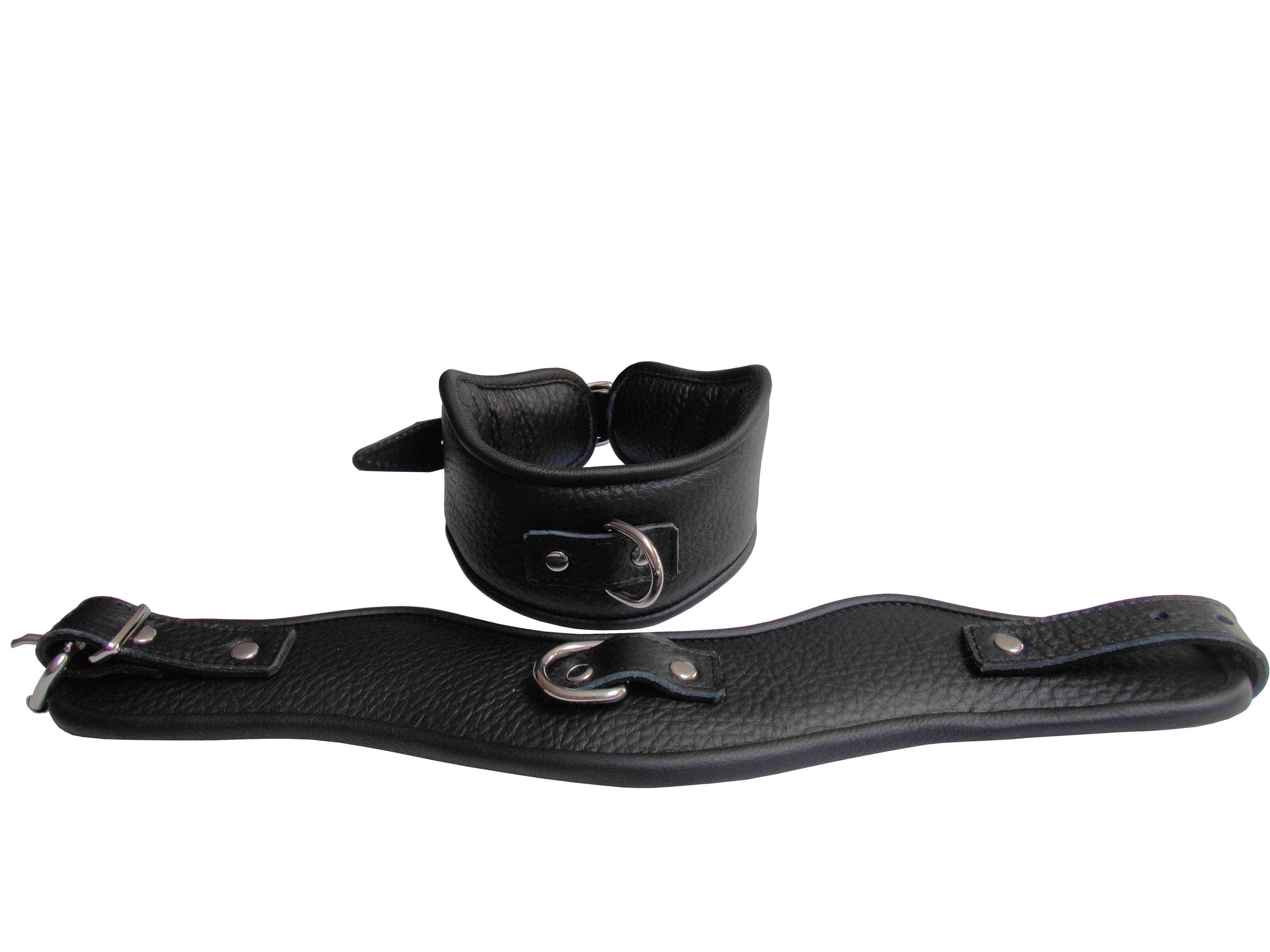 Leder Halsfessel Schwarz Professional Wave