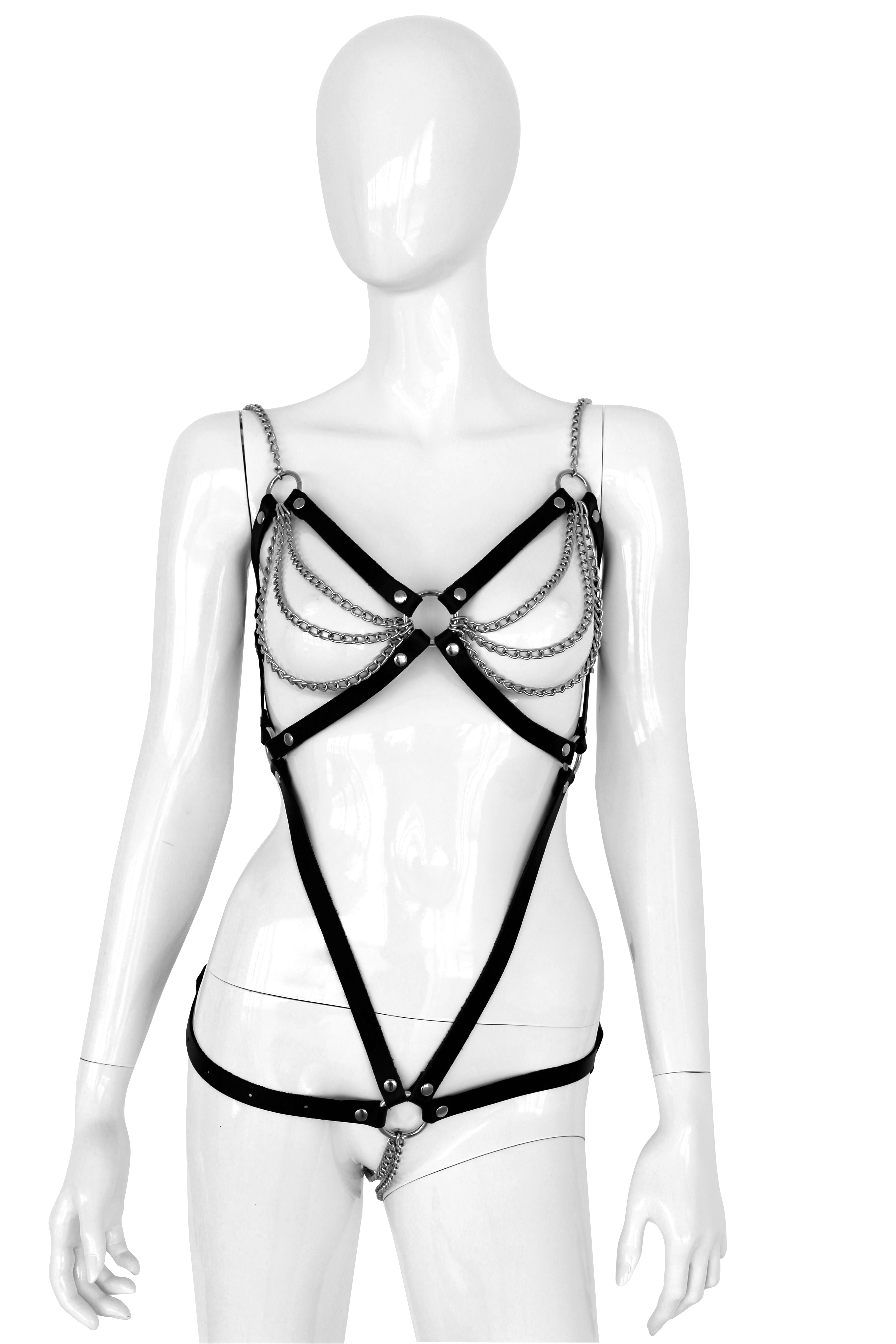 Body aus Leder und Ketten