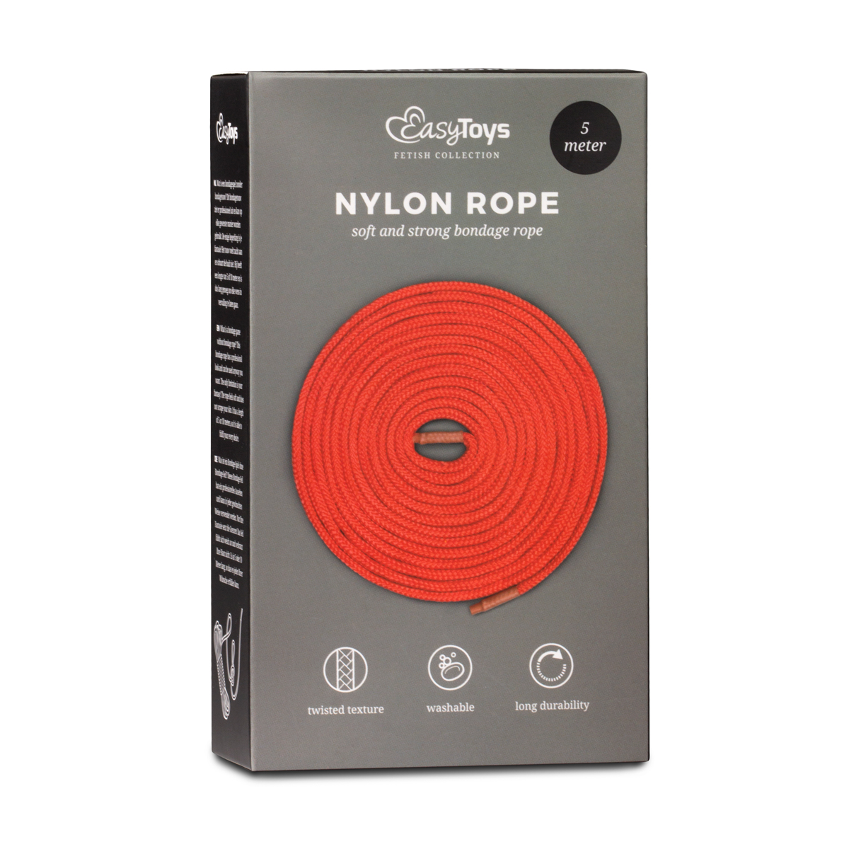 Rotes Bondageseil - 5 m Nylon